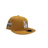 Panama Tan Los Angeles Dodgers Flame Logo Gray Bottom 40th Anniversary Side Patch New Era 9Fifty Snapback