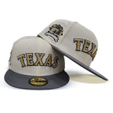 Off White Texas Rangers Gray Visor Gray Bottom Final Season Side Patch New Era 59Fifty Fitted