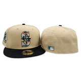 Vegas Gold Seattle Mariners Black Visor Gray Bottom 30th Anniversary Side Patch New Era 59Fifty Fitted