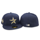 Navy Blue Houston Astros Gray Bottom 2005 World Series Side Patch New Era 59Fifty Fitted