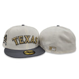 Off White Texas Rangers Gray Visor Gray Bottom Final Season Side Patch New Era 59Fifty Fitted