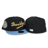 Black Brooklyn Dodgers Sky Blue Visor Gray Bottom 1942 All Star Game Side Patch New Era 59Fifty Fitted