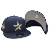 Navy Blue Houston Astros Gray Bottom 2005 World Series Side Patch New Era 59Fifty Fitted