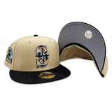 Vegas Gold Seattle Mariners Black Visor Gray Bottom 30th Anniversary Side Patch New Era 59Fifty Fitted