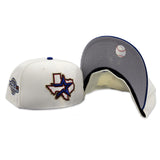 Off White Houston Astros Royal Blue Visor Gray Bottom 2005 World Series Side Patch New Era 59Fifty Fitted
