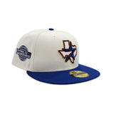 Off White Houston Astros Royal Blue Visor Gray Bottom 2005 World Series Side Patch New Era 59Fifty Fitted