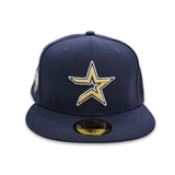 Navy Blue Houston Astros Gray Bottom 2005 World Series Side Patch New Era 59Fifty Fitted