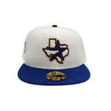 Off White Houston Astros Royal Blue Visor Gray Bottom 2005 World Series Side Patch New Era 59Fifty Fitted