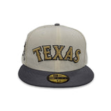 Off White Texas Rangers Gray Visor Gray Bottom Final Season Side Patch New Era 59Fifty Fitted