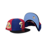 Red / Royal Blue Pinwheel Philadelphia Phillies Black Visor Icy Blue Bottom 1996 All Star Game Side Patch New Era 59Fifty Fitted