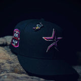 Black Astros Purple Bottom 20th Anniversary Side Patch New Era Fitted