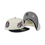 Off White Houston Rockets Navy Blue Visor Gray Bottom 2x Finals Champions New Era 59Fifty Fitted