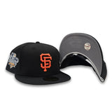 Black San Francisco Giants Gray Bottom 2010 World Series Side Patch New Era 59Fifty Fitted