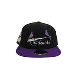 Black St. Louis Cardinals Purple Visor Gray Bottom 1931 World Series Side Patch New Era 9Fifty Snapback