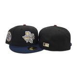 Black Houston Astros Navy Blue Visor Gray Bottom Celebrating 40 Years Side Patch New Era 59Fifty Fitted