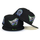 Black Los Angeles Angels Green Bottom 50th Anniversary Patch New Era 59Fifty Fitted