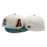 Off White Houston Astros Green Visor Gray Bottom 50th Anniversary Side Patch New Era 59Fifty Fitted