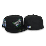Black Los Angeles Angels Green Bottom 50th Anniversary Patch New Era 59Fifty Fitted