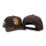 Brown San Diego Padres Curved Brim Gray Bottom 1998 World Series Side Patch New Era 9Fifty A-Frame Snapback