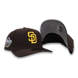 Brown San Diego Padres Curved Brim Gray Bottom 1998 World Series Side Patch New Era 9Fifty A-Frame Snapback