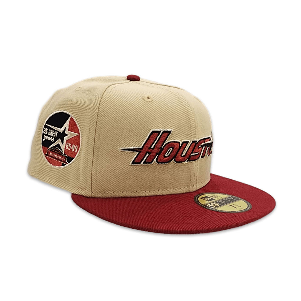 HOUSTON ASTRO 2005 WORLD SERIES BRICK RED PINK BRIM NEW ERA FITTED