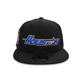 Black Houston Astros Gray Bottom 35 Great Years Side Patch New Era 59Fifty Fitted
