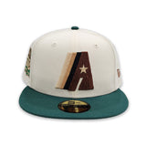 Off White Houston Astros Green Visor Gray Bottom 50th Anniversary Side Patch New Era 59Fifty Fitted