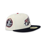Off White Houston Rockets Navy Blue Visor Gray Bottom 2x Finals Champions New Era 59Fifty Fitted