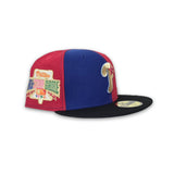 Red / Royal Blue Pinwheel Philadelphia Phillies Black Visor Icy Blue Bottom 1996 All Star Game Side Patch New Era 59Fifty Fitted