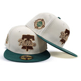 Off White Philadelphia Phillies Green Visor Gray Bottom 100th Anniversary Side Patch New Era 59Fifty Fitted