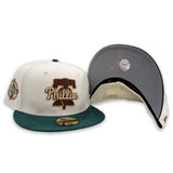 Off White Philadelphia Phillies Green Visor Gray Bottom 100th Anniversary Side Patch New Era 59Fifty Fitted