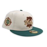 Off White Philadelphia Phillies Green Visor Gray Bottom 100th Anniversary Side Patch New Era 59Fifty Fitted