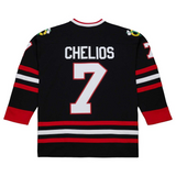 Mitchell & Ness Blue Line Chris Chelios Chicago Blackhawks 1997 Authentic Hockey Jersey
