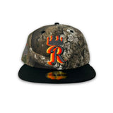 Real Tree Apex Kansas City Royals Black Visor Gray Bottom 2015 World Series Side Patch New Era 59Fifty Fitted