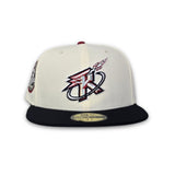 Off White Houston Rockets Navy Blue Visor Gray Bottom 2x Finals Champions New Era 59Fifty Fitted