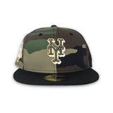 Camo New York Mets Black Visor Gray Bottom 50th Anniversary Side Patch New Era 59Fifty Fitted