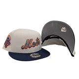 Stone New York Mets Light Navy Blue Visor Gray Bottom 50th Anniversary Side Patch 9Fifty Snapback