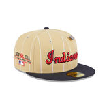 Pinstripe Vegas Gold Cleveland Indians Navy Visor Green Bottom The Cap the Pros Wear Side Patch 