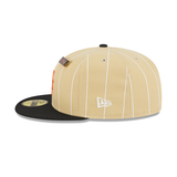 Pinstripe Vegas Gold New York Giants Black Visor Green Bottom The Cap the Pros Wear Side Patch "59FIFTY DAY" New Era 59Fifty Fitted