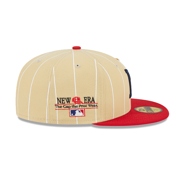 Pinstripe Vegas Gold Milwaukee Braves Red Visor Green Bottom The Cap the  Pros Wear Side Patch 