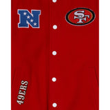 Red San Francisco 49ers New Era 3rd Down Wool Varsity Heavy Jacket
