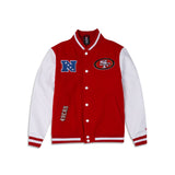 Red San Francisco 49ers New Era 3rd Down Wool Varsity Heavy Jacket