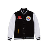 Black Pittsburgh Steelers New Era 3rd Down Wool Varsity Heavy Jacket