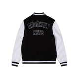 Black Brooklyn Nets New Era Wool Varsity Heavy Jacket