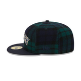Wool Plaid New York Yankees Navy Blue Visor Gray Bottom New Era 59Fifty Fitted