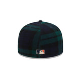 Wool Plaid New York Mets Navy Blue Visor Gray Bottom New Era 59Fifty Fitted