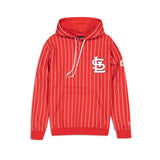 Red St. Louis Cardinals Logo Select New Era Pinstripe Hoodie