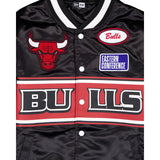 Black Chicago Bulls Red New Era Men's Rally Drive Medium Weight Satin Jacket
