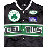 Black Boston Celtics Green New Era Mens Rally Drive Medium Weight Satin Jacket