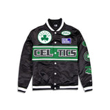 Black Boston Celtics Green New Era Mens Rally Drive Medium Weight Satin Jacket